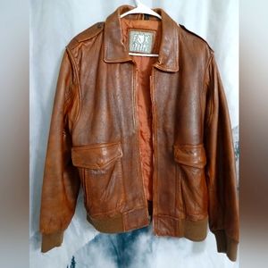 Vintage Fox Run Leather Coat
